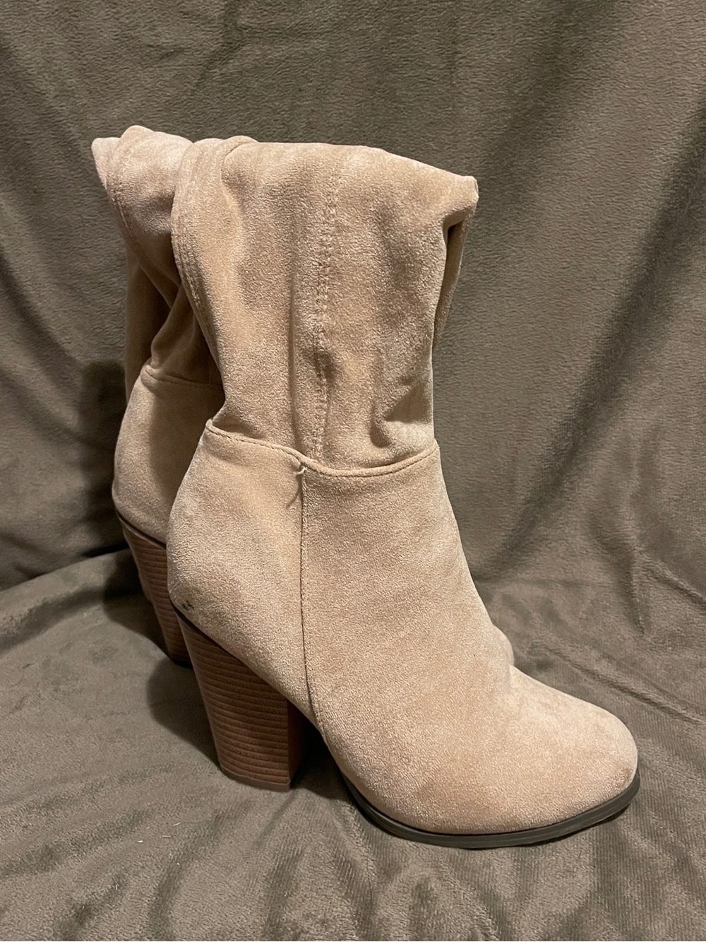 Chase + Chloe Suede Knee High Block Heel Fairy Fall Preppy Boots Sz 6